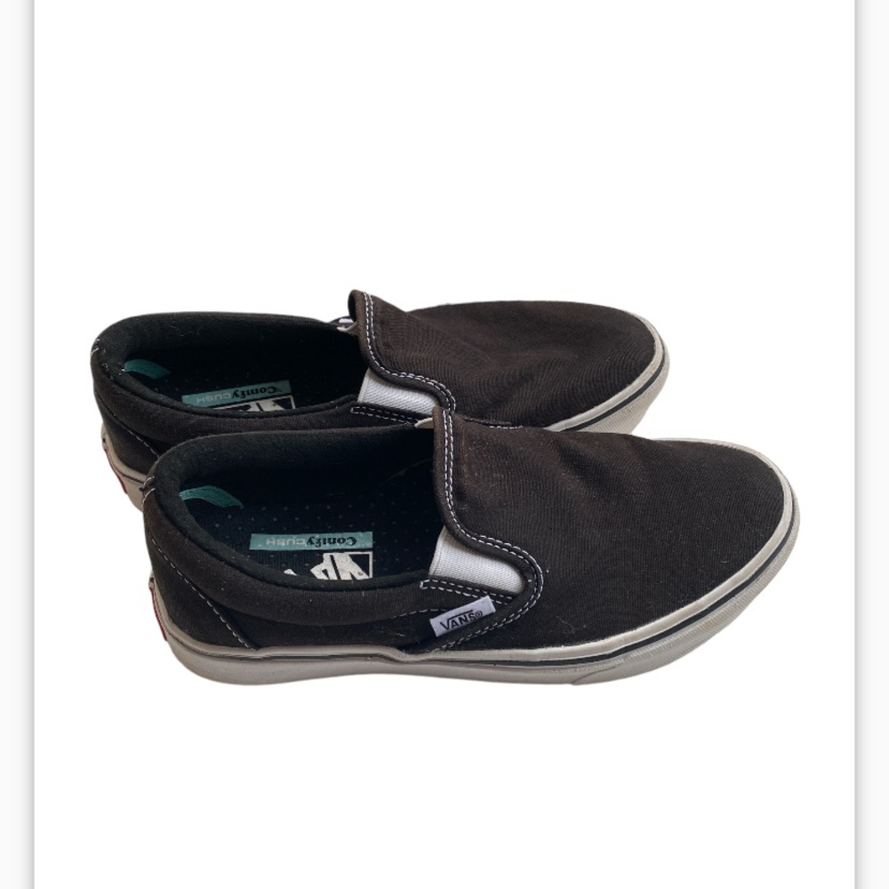 Van’s classic slip-on black white sneakers unisex Men’s 4.5 Women’s 6 - Picture 2 of 6
